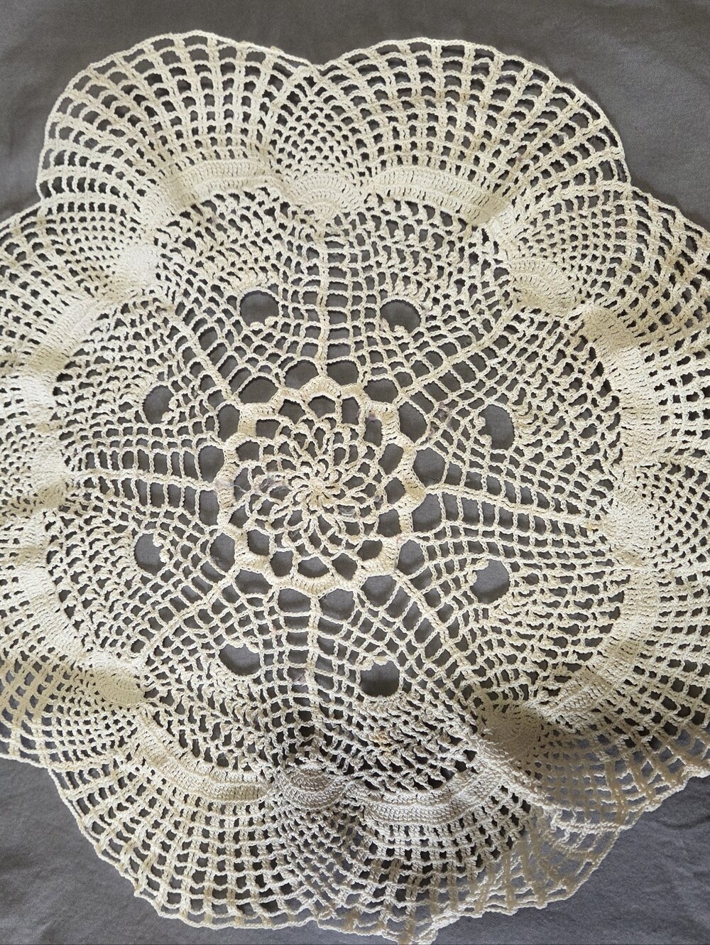 Vintage 13-Inch Round Crochet Doily